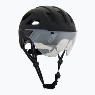 Kask rowerowy UVEX Stride Visor black matt/lite mirror silver