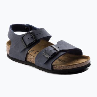 Sandały dziecięce BIRKENSTOCK New York Birkibuc Narrow navy