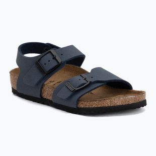 Sandały dziecięce BIRKENSTOCK New York Birkibuc Narrow navy