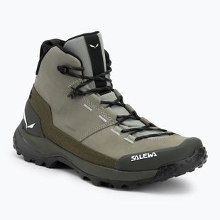 Buty trekkingowe męskie Salewa Puez Leather Mid Ptx shadow/dark olive
