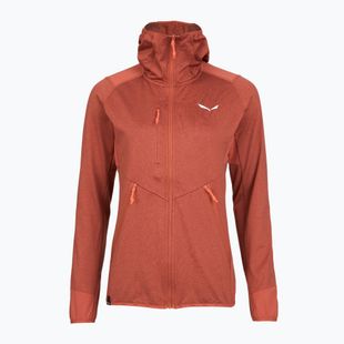 Bluza trekkingowa damska Salewa Agner Hybrid PL/DST FZ Hoody etruscan red melange