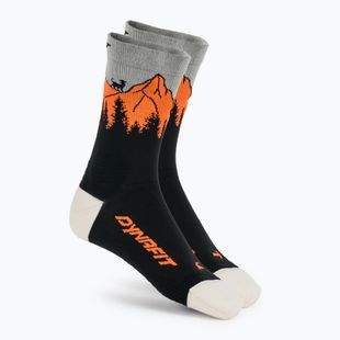 Skarpety DYNAFIT Traverse Crew black out ultra orange/4220