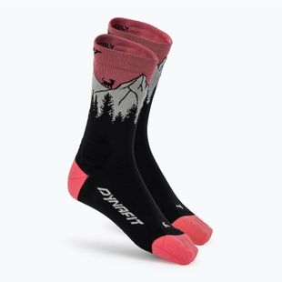 Skarpety DYNAFIT Traverse Crew black out ultra coral/6a10