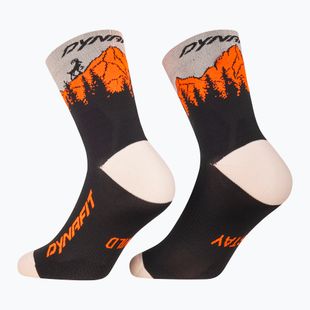 Skarpety DYNAFIT Traverse Mid black out ultra orange/4220