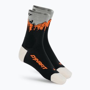Skarpety DYNAFIT Traverse Mid black out ultra orange/4220