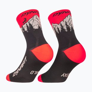 Skarpety DYNAFIT Traverse Mid black out ultra coral/6a10