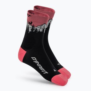 Skarpety DYNAFIT Traverse Mid black out ultra coral/6a10