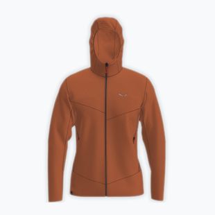 Bluza trekkingowa męska Salewa Puez Rocca Polarlite Hood Bombay Brown