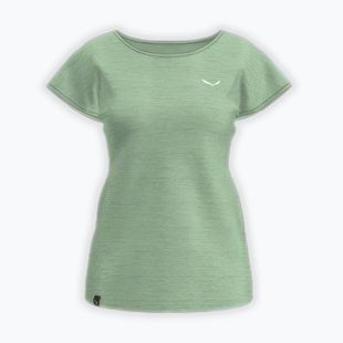 Koszulka trekkingowa damska Salewa Puez Melange Dry pastel green melange