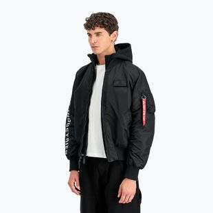 Kurtka męska Alpha Industries MA-1 D-Tec Sleeve Embroidery Bomber black/reflective