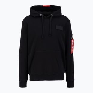 Bluza męska Alpha Industries Red Stripe Hoodie black
