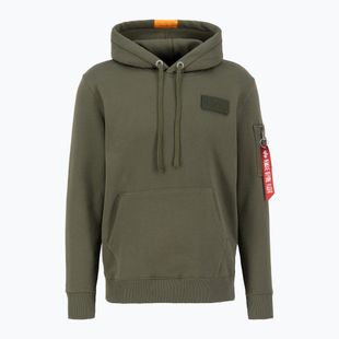 Bluza męska Alpha Industries Red Stripe Hoodie dark green