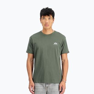 Koszulka męska Alpha Industries Basic Small Logo dark olive