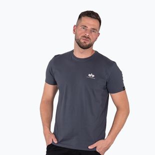 Koszulka męska Alpha Industries Basic Small Logo greyblack