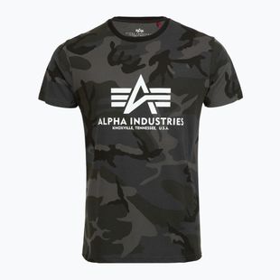 Koszulka polo męska Alpha Industries Basic Camo black camo