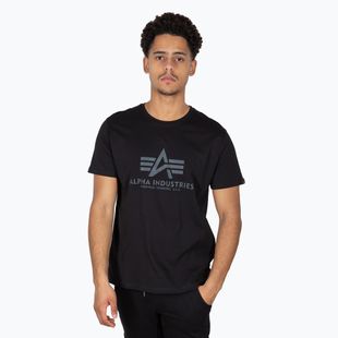 Koszulka męska Alpha Industries Basic Rainbow Reflective black
