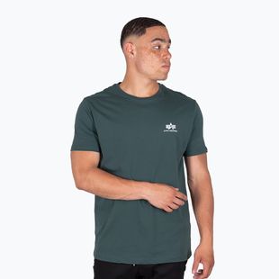 Koszulka męska Alpha Industries Basic Small Logo navy green