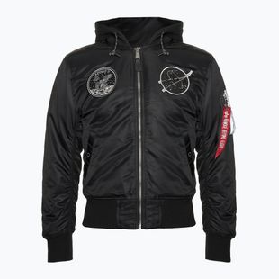 Kurtka męska Alpha Industries MA-1 VF Hood Dark Side black/reflective