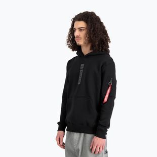 Bluza męska Alpha Industries Puff Print Hoodie black