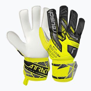 Rękawice bramkarskie Reusch Attrakt Solid safety yellow/silver