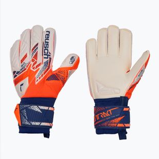 Rękawice bramkarskie Reusch Attrakt Silver Junior shocking orange/energize blue