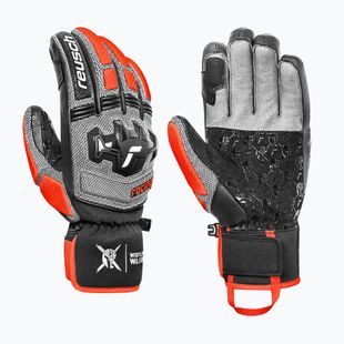 Rękawice narciarskie męskie Reusch Worldcup Warrior SC black/silver/fluo red