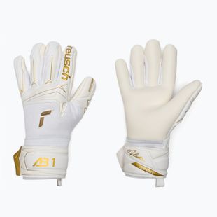 Rękawice bramkarskie dziecięce Reusch Attrakt AB1 Advance Junior white/gold