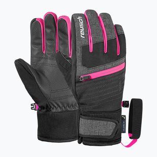 Rękawice narciarskie dziecięce Reusch Leo R-Tex XT black/black melange/pink glo