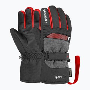 Rękawice narciarskie dziecięce Reusch Rocket GORE-TEX black/black melange/fire red