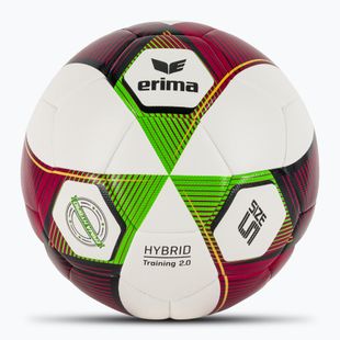 Piłka do piłki nożnej ERIMA Hybrid Training 2.0 red/green gecko rozmiar 5
