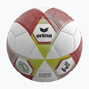Piłka do piłki nożnej ERIMA Hybrid Training 2.0 size 4 metallic red/silver/lime
