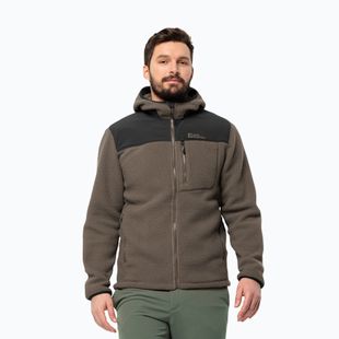 Bluza polarowa męska Jack Wolfskin Kammweg Pile Fz cold coffee