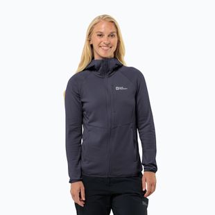 Bluza polarowa damska Jack Wolfskin Kolbenberg Hooded Fz graphite