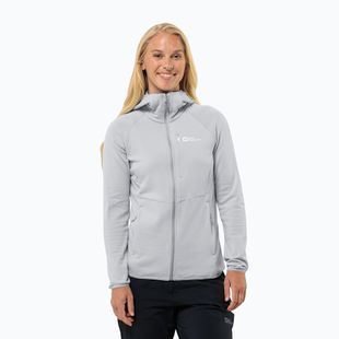 Bluza polarowa damska Jack Wolfskin Kolbenberg Hooded Fz cool grey