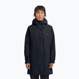 Płaszcz przeciwdeszczowy damski Jack Wolfskin Terraview 2L dark navy