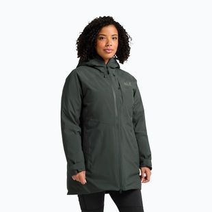 Kurtka puchowa damska Jack Wolfskin Icecape 2L Down Ins Rds slate green