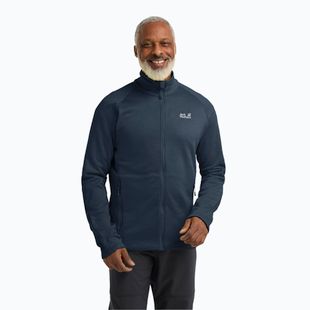 Bluza trekkingowa męska Jack Wolfskin Peak District Full Zip midnight sky