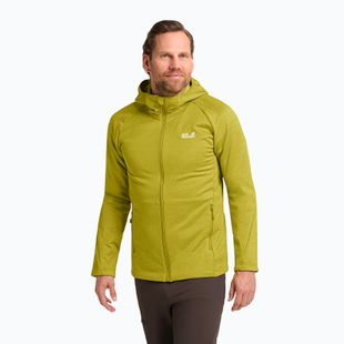 Bluza trekkingowa męska Jack Wolfskin Peak District Hooded Full Zip chartreuse
