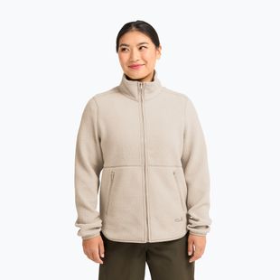 Bluza polarowa damska Jack Wolfskin Lite Curl Full Zip oyster