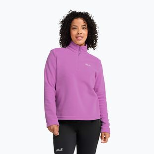 Bluza polarowa damska Jack Wolfskin Taunus 100 Half Zip foxglove