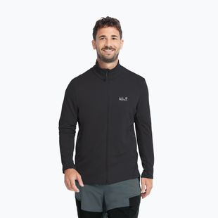 Bluza trekkingowa męska Jack Wolfskin Litestride Full Zip black