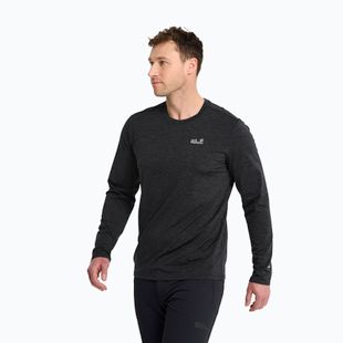 Longsleeve trekkingowy męski Jack Wolfskin Trail black