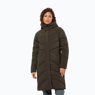 Płaszcz puchowy damski Jack Wolfskin Marienplatz Coat obsidian moss