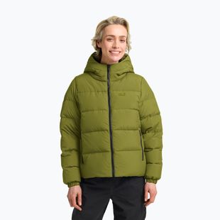 Płaszcz puchowy damski Jack Wolfskin Frozen Palace khaki green