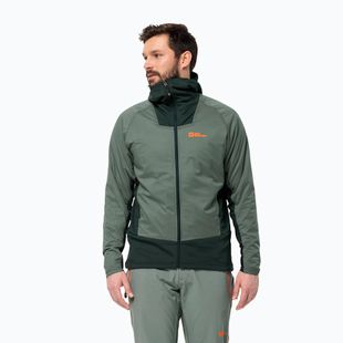 Kurtka przeciwdeszczowa męska Jack Wolfskin Alpspitze Ins Hybrid hedge green