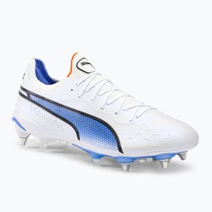 Buty piłkarskie męskie PUMA King Ultimate MXSG puma white/puma black/blue glimmer/ultra orange