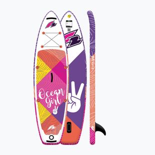 Zestaw deska SUP pompowana dziecięca F2 Ocean Girl 9'2" pink