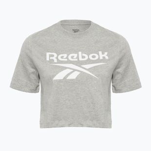 Koszulka damska Reebok Identity Big Logo Crop Tee medium grey heather