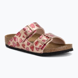 Klapki dziecięce BIRKENSTOCK Arizona Birko-Flor Narrow electric metallic copper hearts
