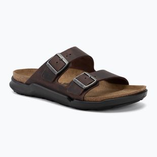 Klapki męskie BIRKENSTOCK Arizona Crosstown Oiled Leather Regular habana/black